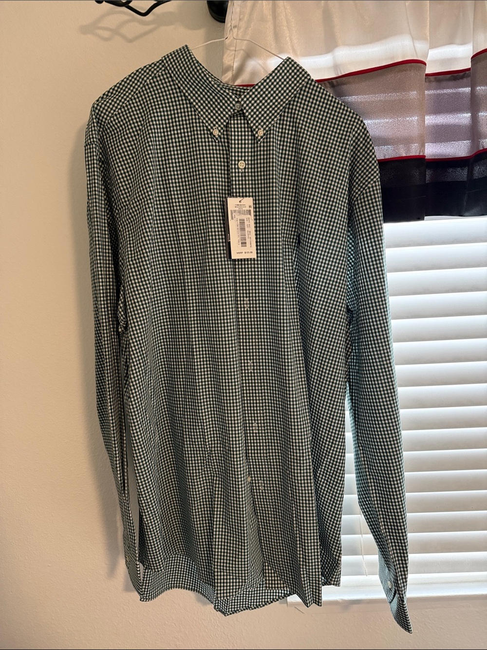 Polo by Ralph Lauren Green and White Gingham Button-Down Shirt